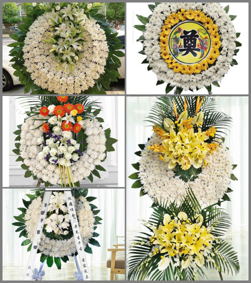 四川成都彭州市磁峰镇莲花湖社区花圈速递